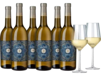Vorteilspaket Feudo Arancio Grillo6 Fl. U. Zwiesel Pure Weißweinglas 2er Set