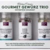 Kryddhuset Gourmet Gewürz Trio3 Wiederbefüllb.Glas-Mühlen M.Kräutersalz &Pfeffer174 G 1 Kryddhuset Gourmet Gewürz Trio3 Wiederbefüllb.Glas-Mühlen M.Kräutersalz &Pfeffer174 G -HAWESKO Verkäufe hawesko 6077259 Kryddhuset GourmetGewuerzTrio 001